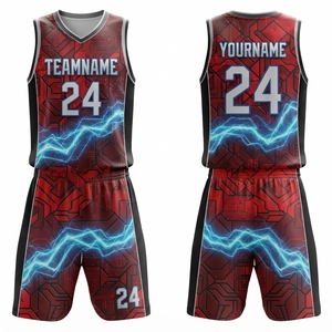 Maillots de basket-ball personnalisés avec logo sur mesure, 100% polyester, OEM ODM, faible MOQ, vêtements d'équipe - Product Image 1