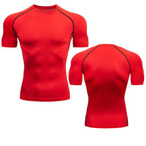 Wholesale Manufacturer Activewear <b>Men</b> Gym Wear <b>Compression</b> T-<b>shirt</b> Pullover Style Solid Stretchable <b>Shirt</b> - Product Image 5