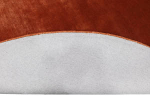 Tapis rond moderne en laine orange et Tencel, écologique, fait main, tufté, sur mesure, pour la maison, le bureau, le camping, la prière - Product Image 3