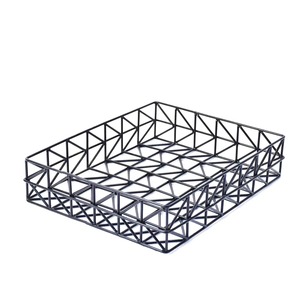 Modern Black Iron Rectangle <b>Basket</b> Metal <b>Storage</b> Organizer for Flowers Home Sundries Kitchen Bathroom Office Organizer - Product Image 5