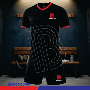 เสื้อฟุตบอลยูนิเซ็กซ์ Brand Plus ชุดฟุตบอลสำหรับผู้ใหญ่ แบบสั่งทำได้ ชุดฝึกซ้อมเปล่า พิมพ์ชื่อและหมายเลข OEM ระบายอากาศได้ดี - Product Image 5