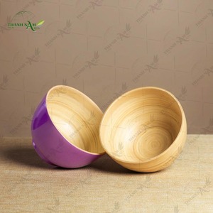 ชุดชามไม้ไผ่แบบใช้แล้วทิ้ง เป็นมิตรกับสิ่งแวดล้อม ดีไซน์คลาสสิก พร้อมสีที่กำหนดเอง สำหรับใช้ในบ้านและงานเลี้ยงอาหาร จากโรงงานหนามดิง - Product Image 4