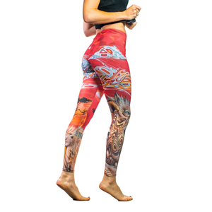 Women High Waist Full Length Leggings <b>Animal</b> Print Sporty Stretch Breathable <b>Knitted</b> Yoga Workout Pants - Product Image 3