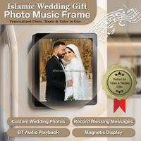Cadeaux de mariage islamiques personnalisés pour l'Aïd, aimant de réfrigérateur musical avec photo, enregistrement audio et vocal BT, cadeau de retour pour les invités