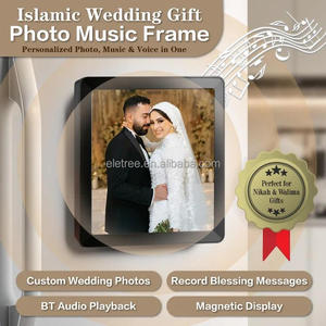<strong>Personalised</strong> Islamic Wedding <strong>Eid</strong> <strong>Gifts</strong> Music Photo Fridge Magnet BT Audio &amp; Voice Recording Return <strong>Gift</strong> for Guests - Product Image 1