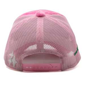 Gorra Trucker Personalizada de Terciopelo Rosa y Malla con Bordado 3D, Ajustable, Unisex, para Exteriores - Product Image 4