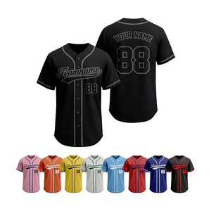 Maillot de baseball personnalisé - Chemise imprimée et brodée sur mesure, ajoutez nom, numéro et logo, uniforme respirant pour hommes, femmes et jeunes - Product Image 1