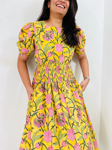 Robe longue en coton indien imprimée à la main, tunique indienne, robe indienne pour femme, prix d'usine, collection 2026 à succès - Product Image 3