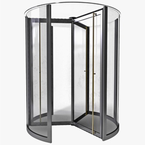 <span class=keywords><strong>Porte</strong></span> en verre automatique rotative de luxe pour entrées d'hôtels, construction en verre trempé imperméable avec finition de surface haut de gamme - Product Image 5