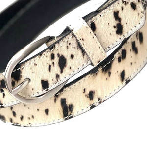 เข็มขัดหนังขนสัตว์ราคาสูงสุด ขายดี เข็มขัดหนังขนสัตว์หัวเข็มขัดเหล็ก - Product Image 3