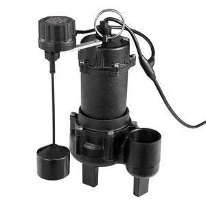Bomba sumergible para aguas residuales/efluentes de 3/4 HP y 6000 GPH, de hierro fundido, con interruptor de flotador automático con cable y salida NPT de 2 pulgadas - Product Image 1