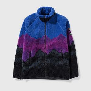 Fashion Oem Custom Streetwear Sherpa <b>Jacket</b> Winter Coat Polar Fleece Warm Embroidered logo Sherpa winter <b>jacket</b> - Product Image 3