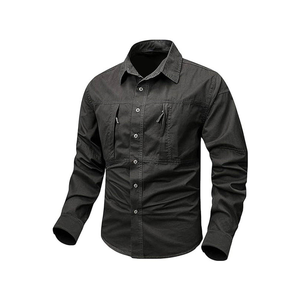 Chemise de pêche à séchage rapide pour homme, boutonnée, manches longues, protection UV, fabricant OEM - Product Image 4
