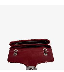Bolso Cuadrado Pequeño Rojo Clásico, Versátil y Elegante de Alta Gama, Acolchado, con Correa de Cadena Metálica para Mamá, Nuevo Modelo 2026 - Product Image 6