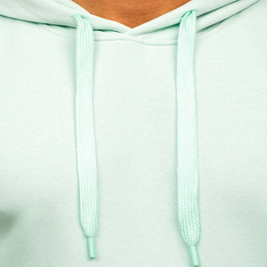 Vente en gros – Nouveau sweat à capuche kangourou pour homme, couleur menthe claire unie, en polaire, manches longues, polyester/coton, séchage rapide, idéal pour l'hiver - Product Image 6