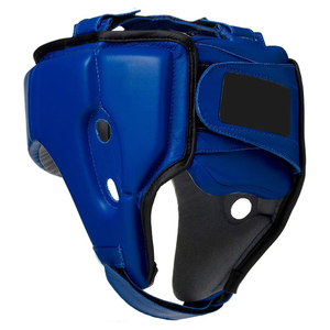 Casque de boxe bleu en EVA, protection unisexe pour adulte, fermeture auto-agrippante, couleur unie – Offre Spéciale - Product Image 4