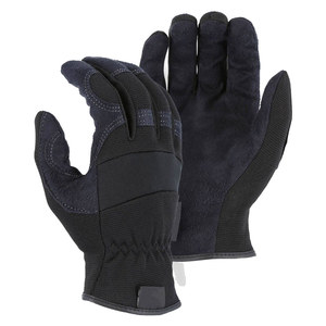 Gants de travail jaunes et noirs pour mécaniciens, robustes, paume synthétique renforcée, sangle de poignet réglable, gants utilitaires industriels - Product Image 2