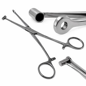 Pinzas Quirúrgicas de Acero Inoxidable de Alta Calidad, Color Plateado, Nuevo Producto de Moda, para Perforaciones de Oreja y Nariz - Product Image 1