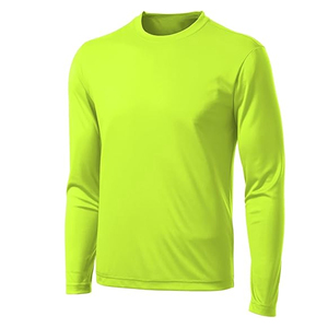 Chemise à manches longues en coton de haute qualité pour hommes, t-shirt décontracté à col rond uni, logo personnalisé, fournisseur en gros - Product Image 1