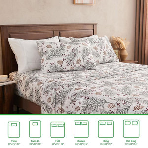 Juego de Sábanas Modernas para Habitación de Invitados, Poliéster y Algodón, 600 Hilos, Reutilizables, Duraderas, para Dormitorio - Product Image 3
