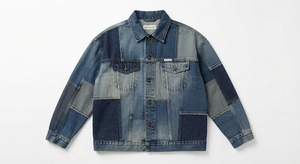 Veste en denim bleu vintage pour femmes, en coton uni, surdimensionnée, respirante - Product Image 4