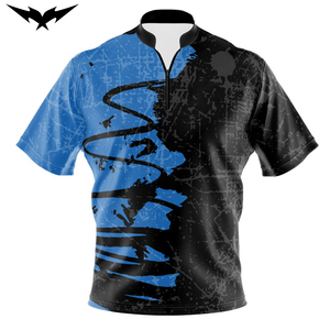 Maillot de bowling à manches courtes personnalisé, entièrement sublimé, léger, respirant et à séchage rapide, de haute qualité - Product Image 1