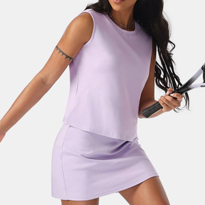 Women’s Pickleball Performance Set Tank Top and Shorts Women’s Breathable Summer Pickleball Outfit Tank and Shorts - Product Image 6