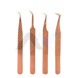 Pince à épiler antistatique pour extensions de cils, design moderne, prise solide, courbée, pour cils et sourcils, maquillage, vente en gros - Product Image 1