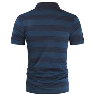 Venta al por mayor 100% algodón logotipo personalizado camisa caída hombro oversize rayas camiseta hombres ropa más tamaño camiseta - Product Image 3