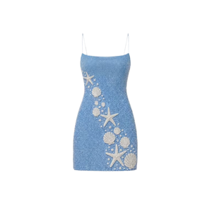 Vestido midi recto sin mangas con estampado animal y cuentas verdes, con detalles de sombrilla y tumbona, y ribete en contraste. ¡Gran oferta! - Product Image 2