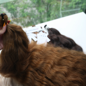 100% extensions de cheveux crus vietnamiens vierges cheveux bouclés matériels amicaux de trame de couleur naturelle personnalisés - Product Image 4