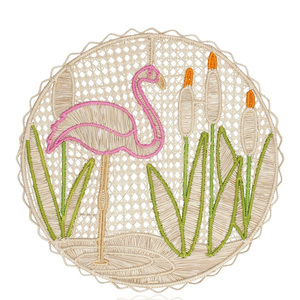 Meilleures ventes 2026 : Assiettes de présentation en rotin en forme de coquillage, sets de table bohèmes en rotin, sets de table en corde de papier du Vietnam (OEM accepté) - Product Image 6