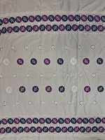 Fourniture en gros de textile en coton blanc à double bordure, orné de broderie feuille de Schiffli et de découpe ajourée, pour la mode ethnique