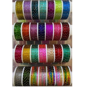 Bracelets en verre colorés pour femmes, fournisseur indien, bijoux traditionnels indiens pour mariage, festival et soirée, en vente - Product Image 1