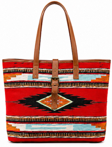 Sac fourre-tout à motif tribal de qualité supérieure pour femmes, grande capacité, sac à main bohème, sac de voyage à bandoulière tendance - Product Image 1