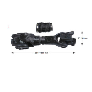 Ensemble d'arbre de transmission industriel OEM robuste sans graisse, longueur totale 600 mm, bride 150 mm, croisillon de cardan 52×147 mm - Product Image 1