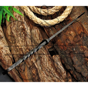 Cuchillo Vikingo Medieval MORTAL SAGA, Forjado a Mano en Acero al Carbono, con Mango Trenzado y Funda, Multifuncional para Camping y Viajes - Product Image 6