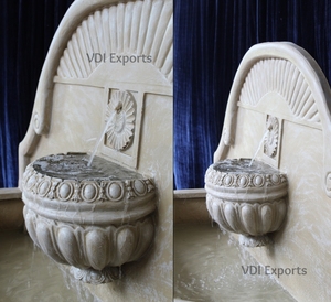 Fuente de Pared con Cabeza de León de Lujo Estilo Art Deco de VDI Exports, Resina de Poliéster Premium Resistente a la Intemperie, Decoración de Jardín - Product Image 3