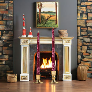 Juego de Velas Cónicas de Cera Pintadas a Mano, 4 Velas Votivas para Pascua, Diwali, San Valentín, Bares, Decoración del Hogar y Festividades - Product Image 2