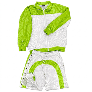Ensemble coupe-vent surdimensionné personnalisé à capuche, deux pièces, style streetwear hiver, survêtement respirant, style sportif, coupe régulière, pour l'été - Product Image 1
