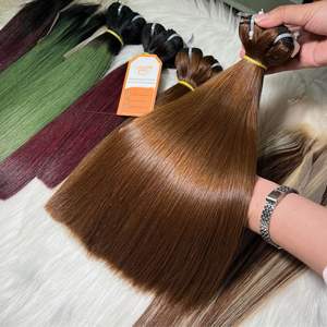Paquetes de cabello de trama recta de hueso de varios colores personalizados 100% extensiones de cabello crudo vietnamita precio al por mayor - Product Image 1