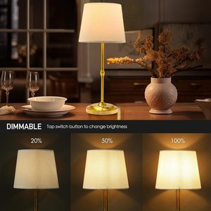 Designer Gold Flower LED Table <b>Lamp</b> Cordless Rechargeable USB Portable Lighting for Restaurant Dining Room Outdoor Use - Product Image 4