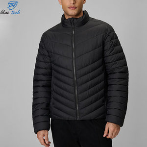Blouson d'hiver matelassé léger pour homme, col montant, fermeture éclair intégrale, isolé, chaud, pour l'extérieur, décontracté, manteau tendance, vente en gros - Product Image 1