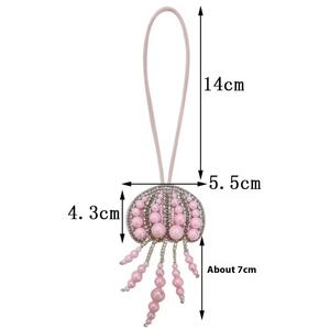 Llaveros de fiesta vintage hechos a mano con diamantes de imitación multicolor de cebra, llavero con letra inicial del alfabeto multicolor brillante - Product Image 4