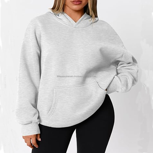 Sudadera con Capucha Extra Grande para Mujer, Estilo Y2K, con Logotipo Personalizado, Forro Polar, Bolsillo Frontal, Impermeable, Ecológica, 320g - Product Image 6