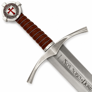 Épées HISTORIQUES Réplique d'épée templière Accolade en acier inoxydable fait main, fourreau rouge, objet de collection décoratif à suspendre - Product Image 3