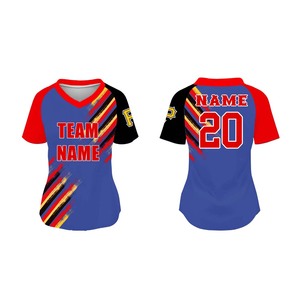 Camiseta de Béisbol Personalizada Sublimada, Absorbente de Humedad, Manga Corta, Unisex para Adultos, para Todas las Temporadas, con Impresión del Nombre del Equipo, Uniforme de Poliéster - Product Image 4