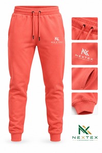 Pantalones Deportivos Nuevos para Hombre, Color Naranja, Cintura Elástica con Cordón, Bolsillos, Casuales, de Algodón Medio, Transpirables, para Primavera - Product Image 5