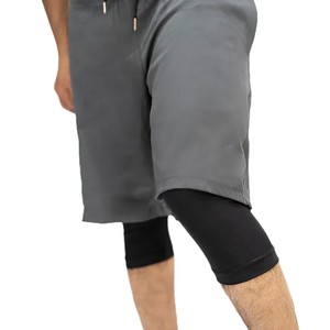 Shorts MMA gris pour hommes avec taille élastique et compression interne des jambes, 100 % polyester, personnalisables pour l'entraînement aux arts martiaux mixtes - Product Image 6