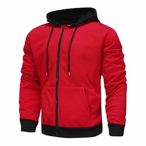 Sudaderas casuales de invierno con cremallera, color personalizado, sudaderas cálidas de algodón y forro polar. - Product Image 4